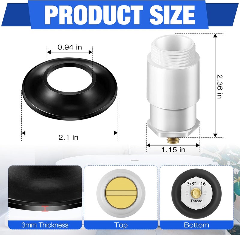 Avenuebool 2 Pack Bathtub Drain Stopper Compatible with Kohler K-7272, K-7271, K-7259 and K-7265, Compatible with 1068204 Model, Bathtub Stopper Replacement, Enhanced Durability, Easy Installation - Image 2